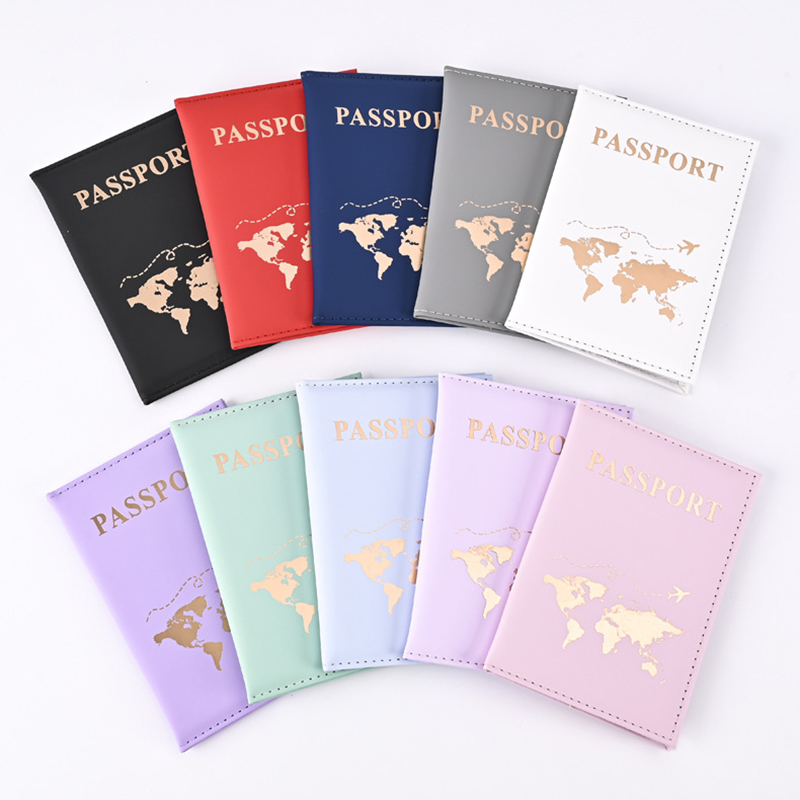 Travel Accessories For Kids - Fashion Passport Protective Cover World Pattern