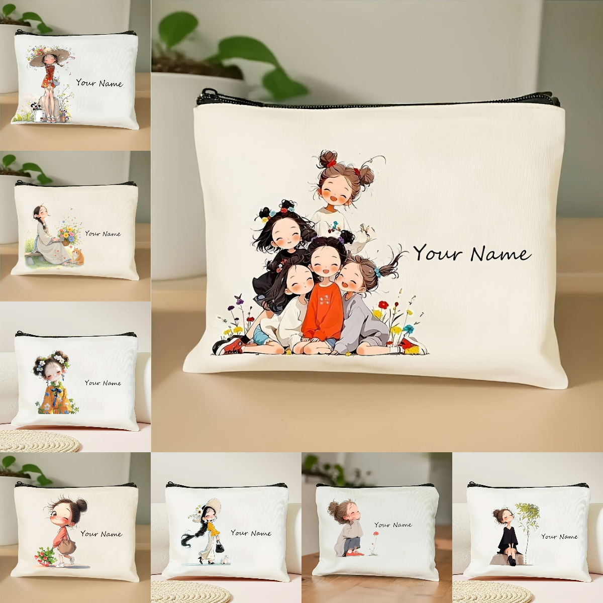 Travel Z - Korean-Style Anime Girl Makeup Bag Custom