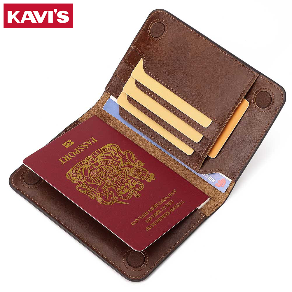 Travel Accessories Essentials - Genuine Leather Protective Passport Holder Travel