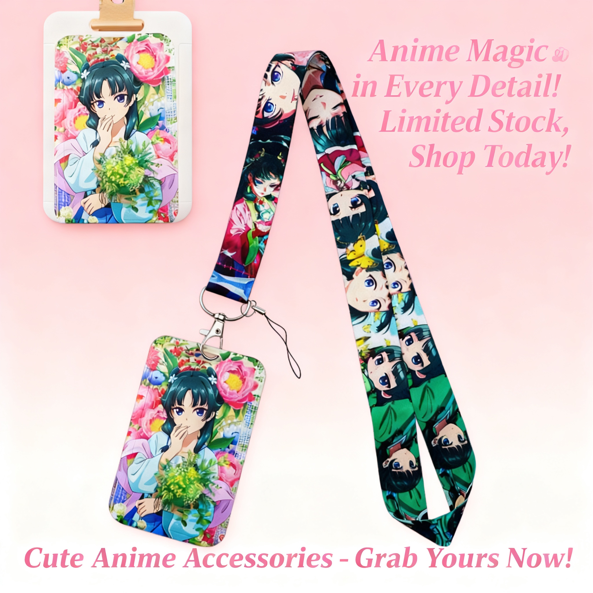 Travel Accessories Gadget - Cute Anime Girl Lanyard Neck Strap