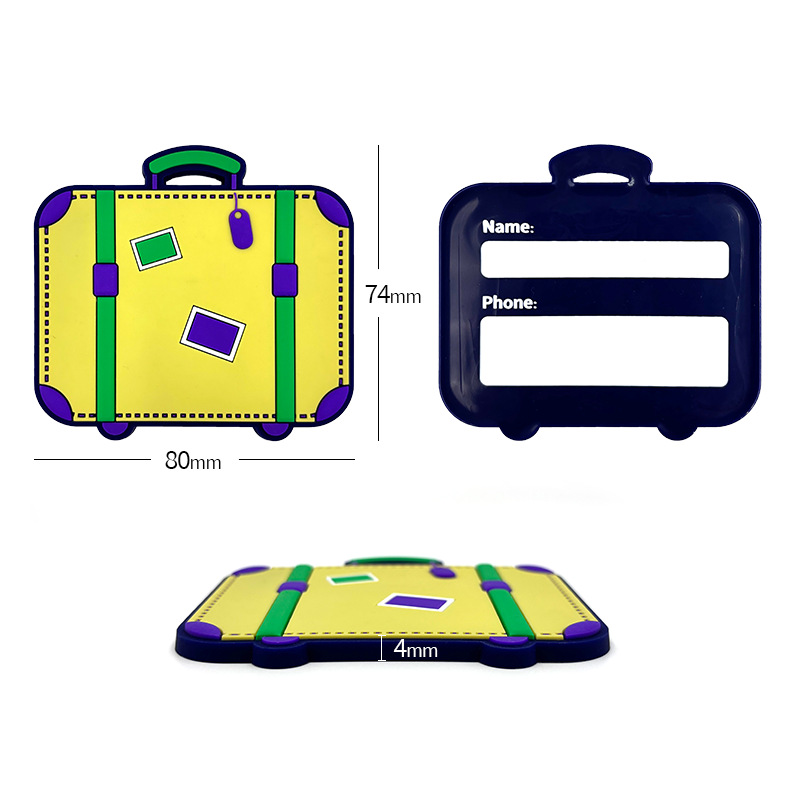 Travel Accessories Essentials - Creative PVC Luggage Tag Multi Color