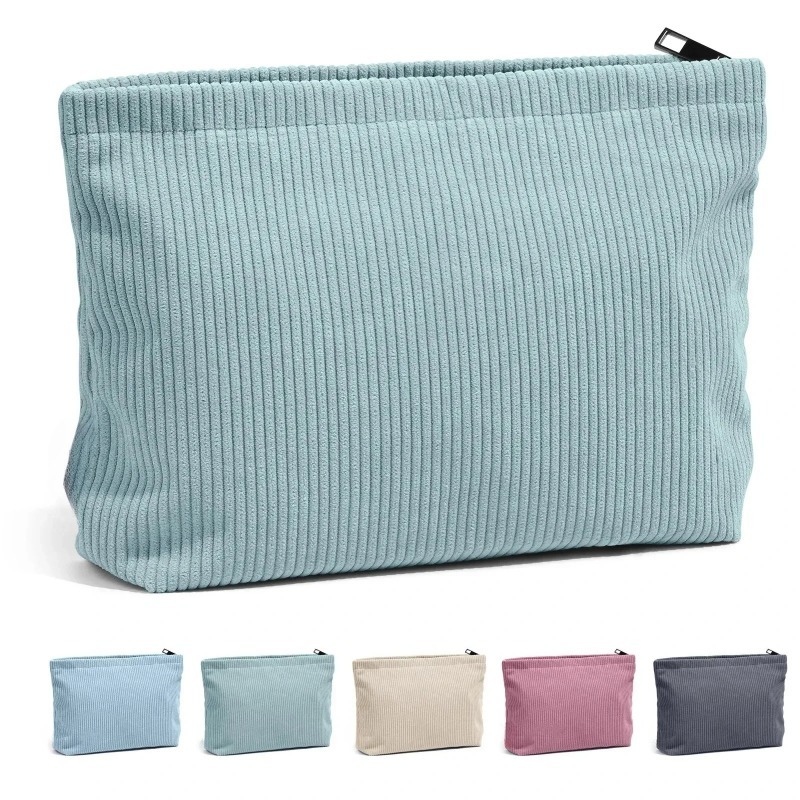 Travel Z - Corduroy Travel Cosmetic Bag Portable Makeup