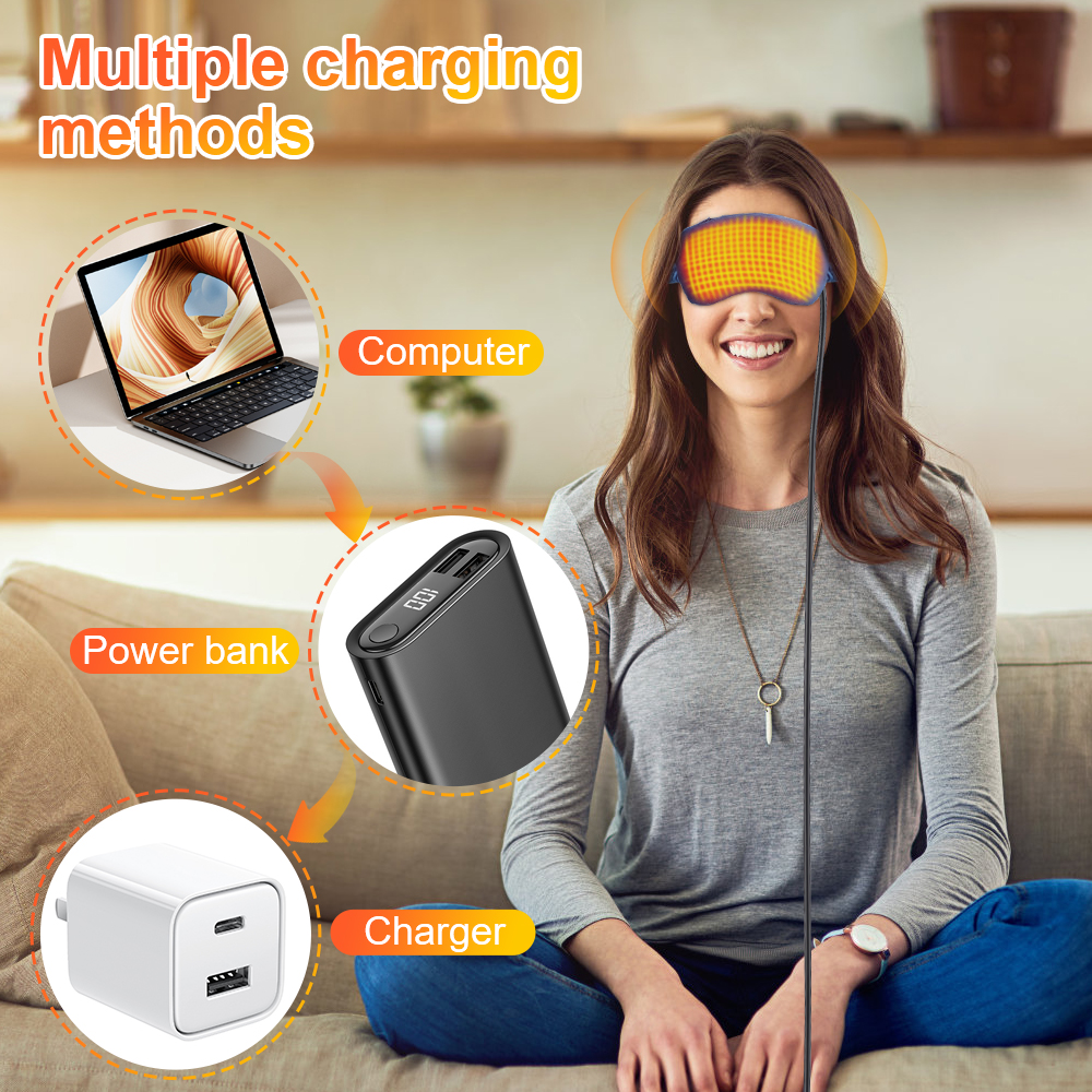 Reusable USB Electric Heated E - Travel Accessories Eye Mask のレビューと価格