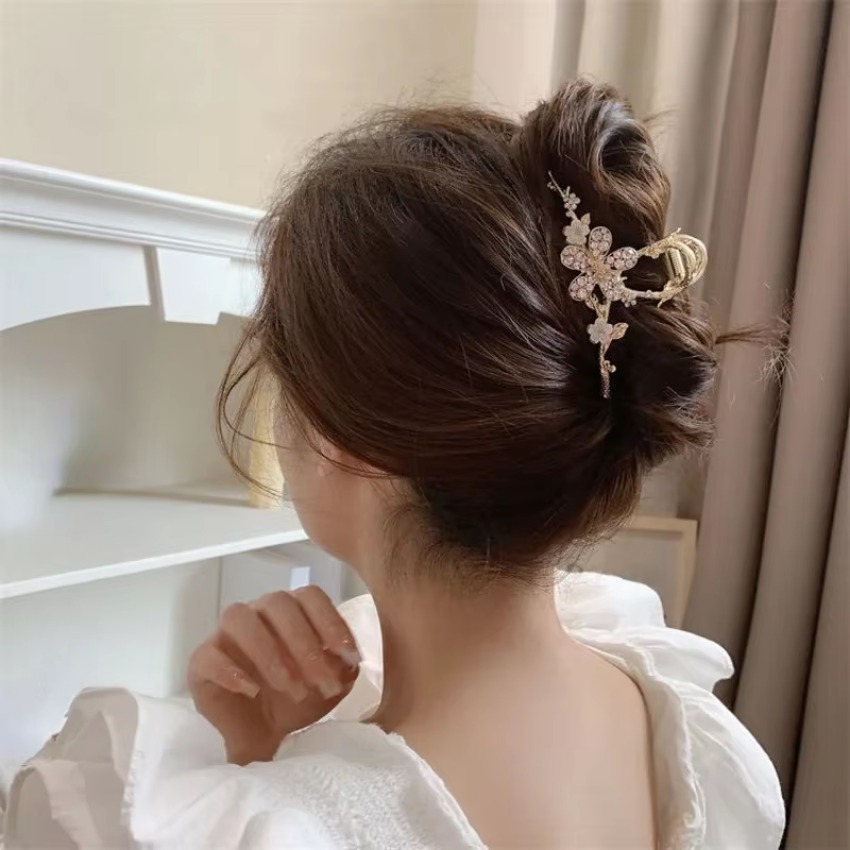 1 Pcs Metal Hair Claw Pearl Ha - Travel Accessories For Girls のレビューと価格