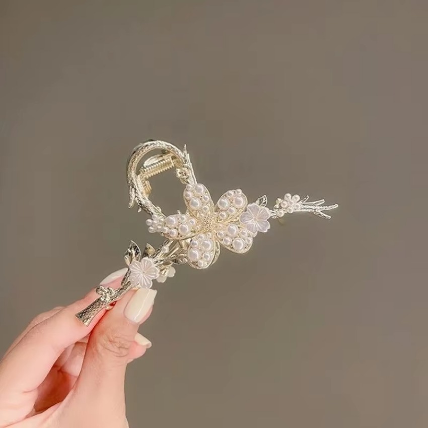 1 Pcs Metal Hair Claw Pearl Ha - Travel Accessories For Girls のレビューと価格