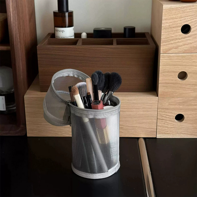 Portable Mesh Dual‑Use Makeup  - Travel Accessories Pouch のレビューと価格