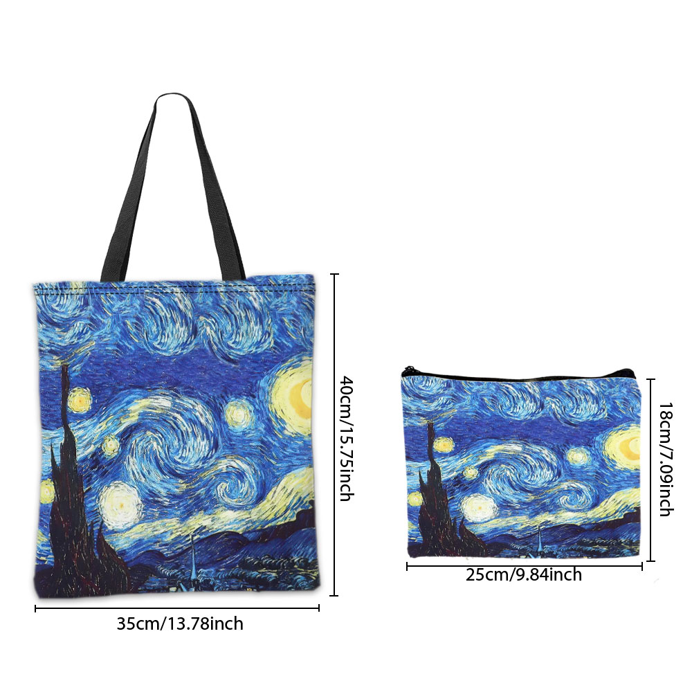 Van Gogh Series Tote Bag Cosme - Travel Accessories Pouch のレビューと価格