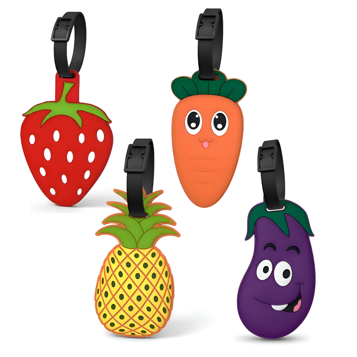 Strawberry eggplant carrot pin - Travel Accessories For Kids のレビューと価格