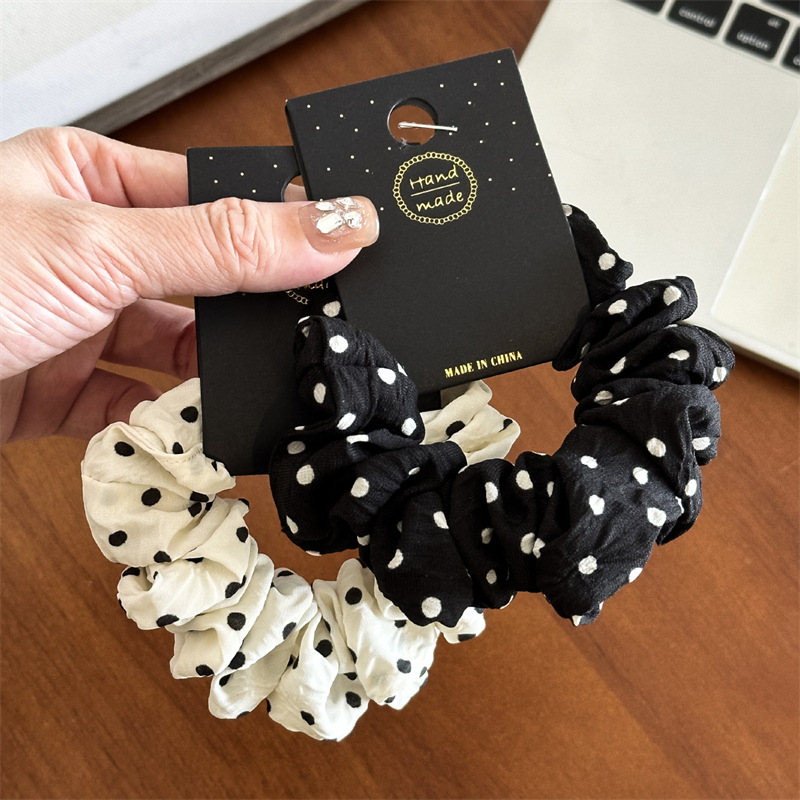 11cm/14cm Dot Cloth Scrunchies - Travel Accessories For Girls のレビューと価格