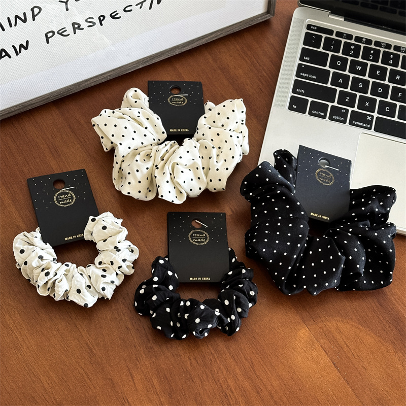 11cm/14cm Dot Cloth Scrunchies - Travel Accessories For Girls のレビューと価格