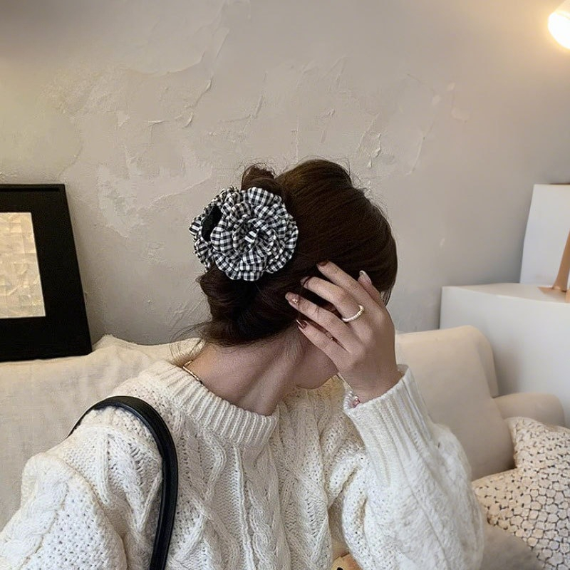 Luxury Houndstooth Flower Hair - Travel Accessories For Girls のレビューと価格