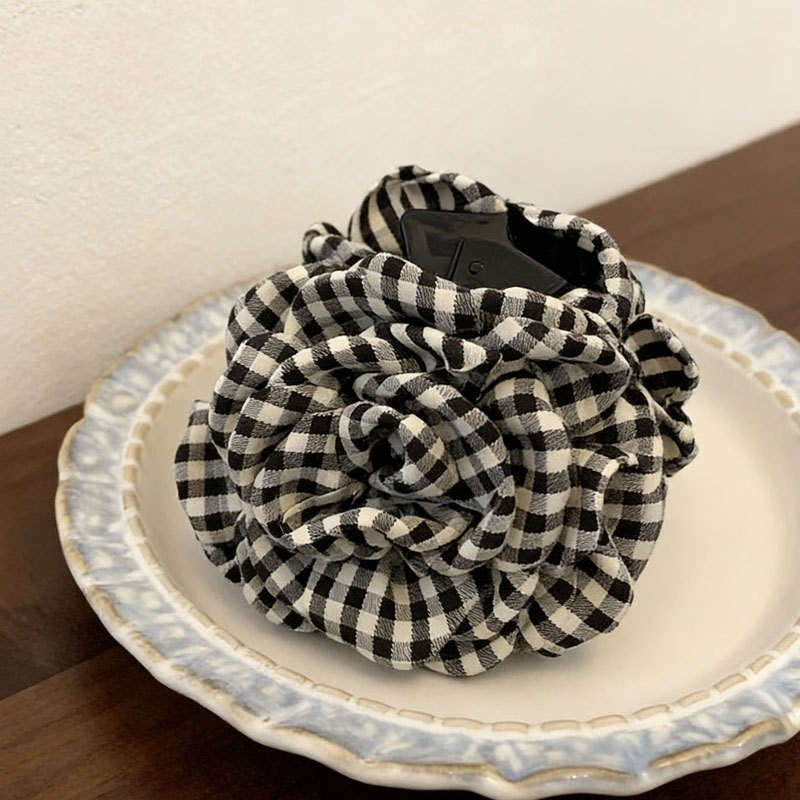 Luxury Houndstooth Flower Hair - Travel Accessories For Girls のレビューと価格