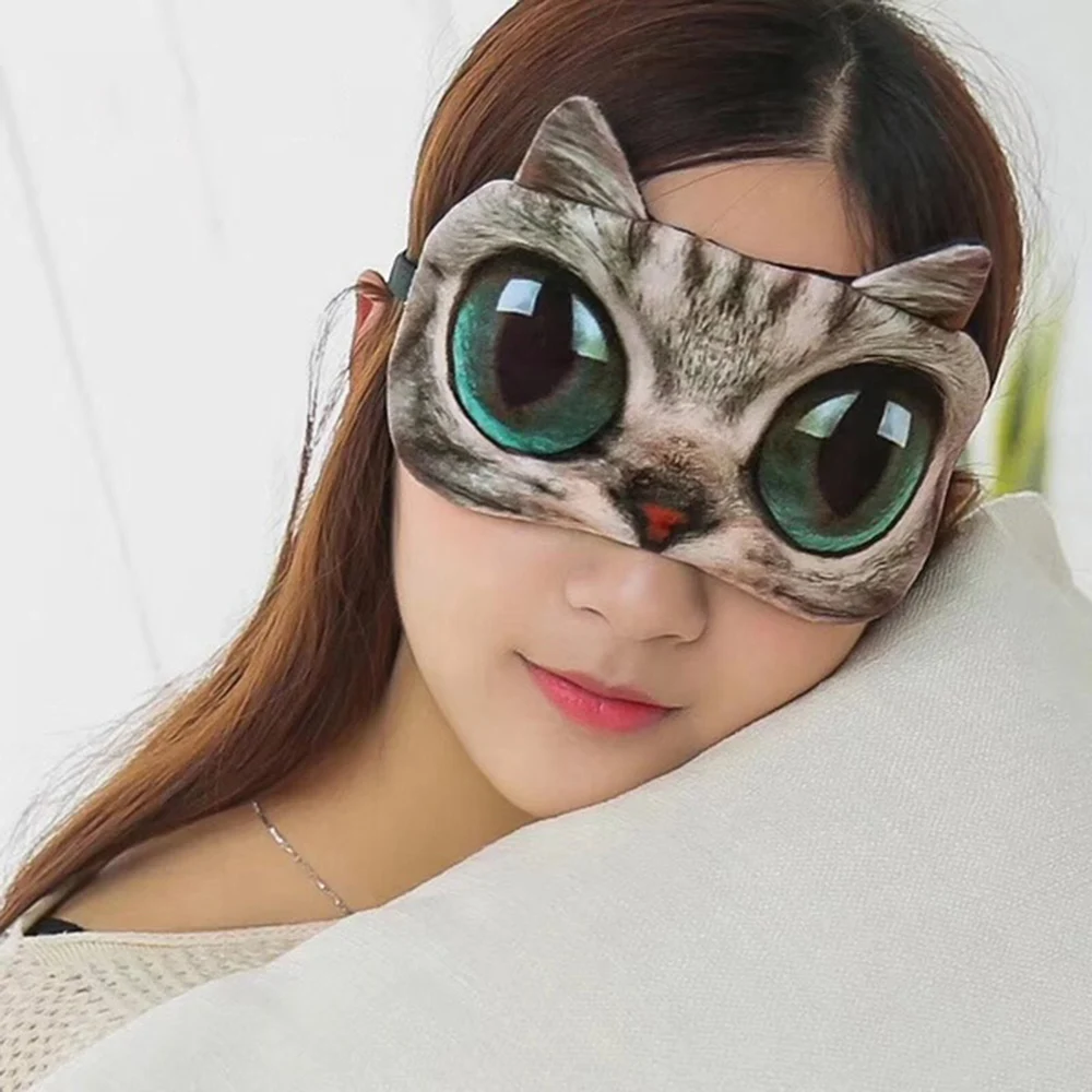 Cute Cat Dog Sleep Mask Eyesha - Travel Accessories Eye Mask のレビューと価格