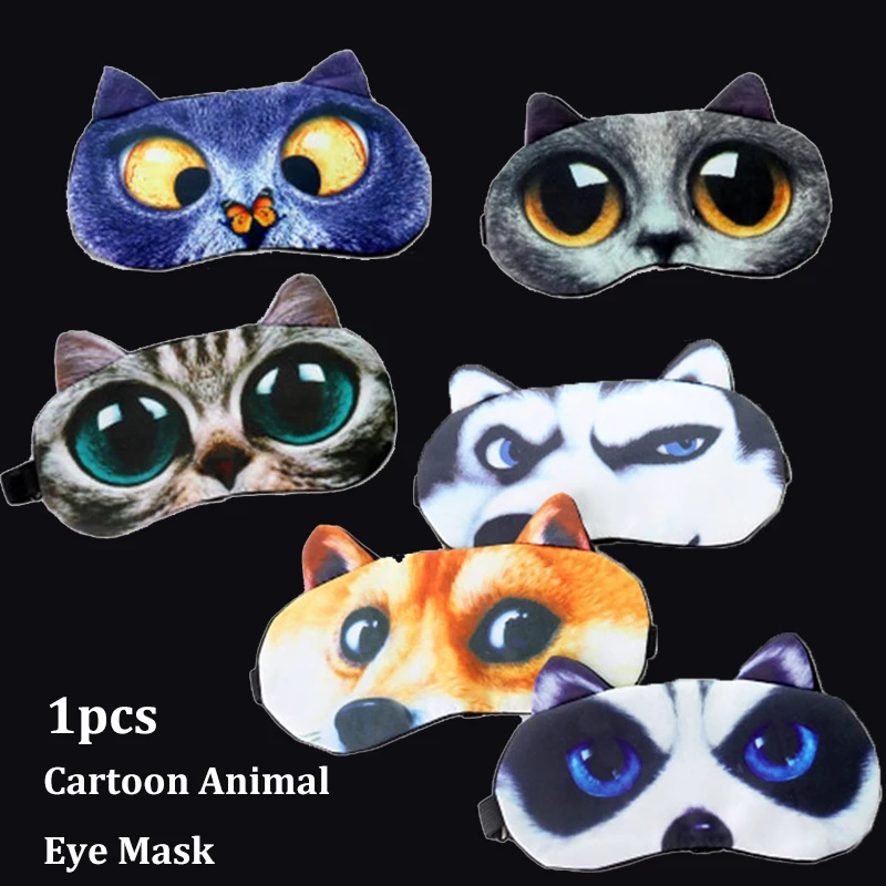 Cute Cat Dog Sleep Mask Eyesha - Travel Accessories Eye Mask のレビューと価格