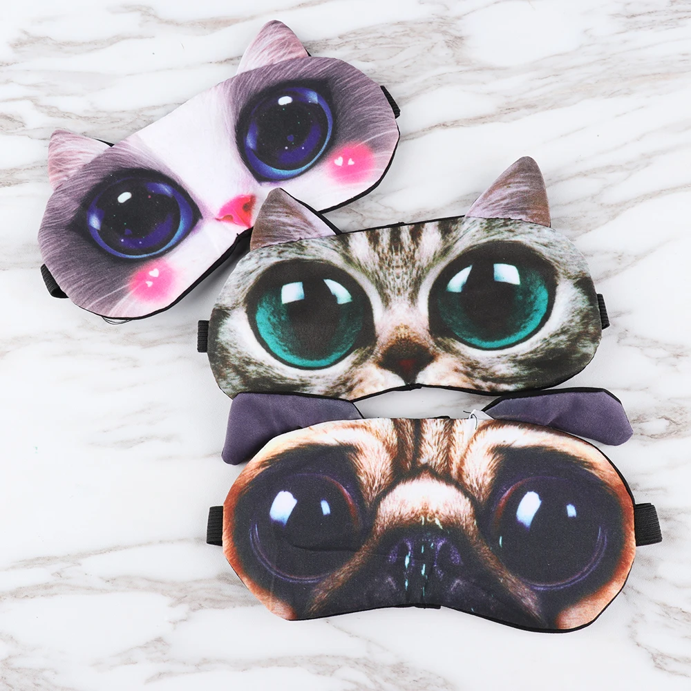 Cute Cat Dog Sleep Mask Eyesha - Travel Accessories Eye Mask のレビューと価格