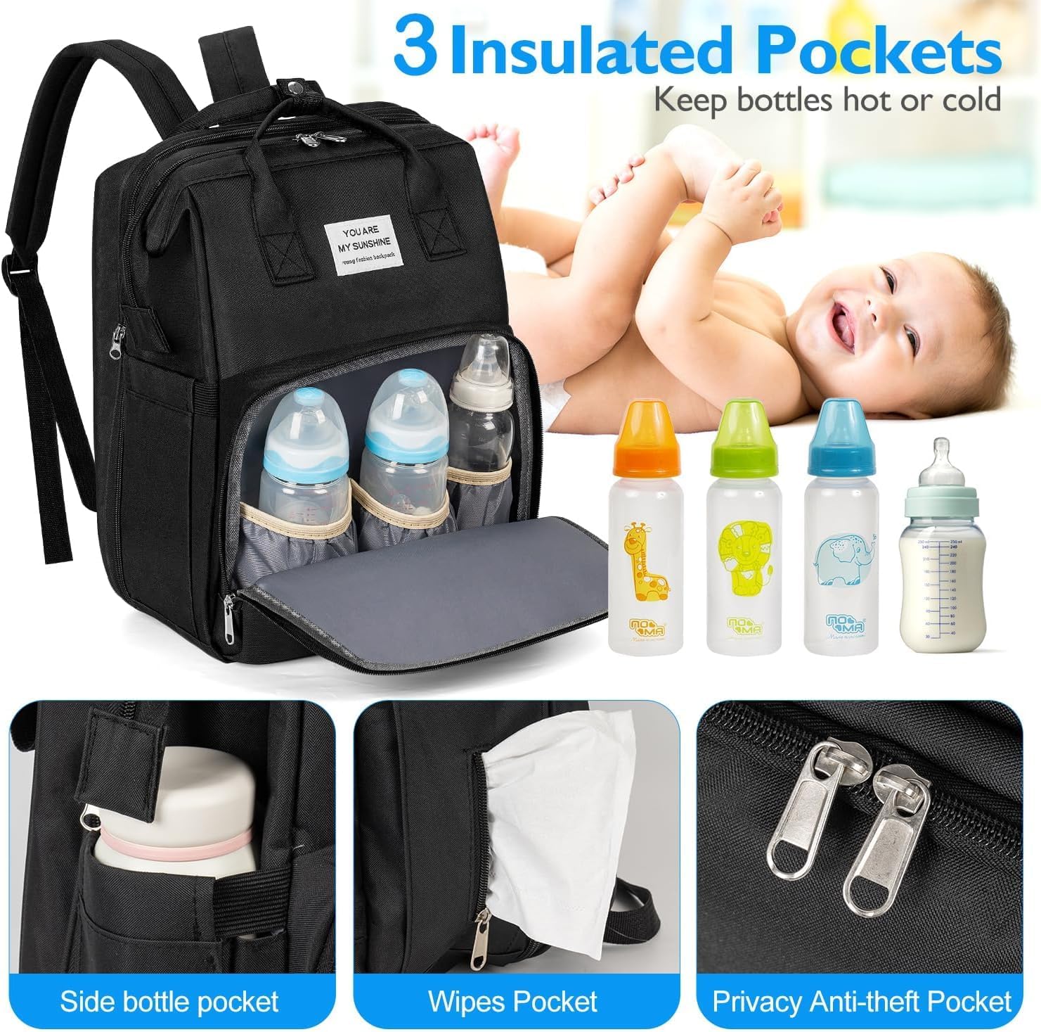 Baby Diaper Bags Backpack Larg - Travel Accessories Toddler のレビューと価格