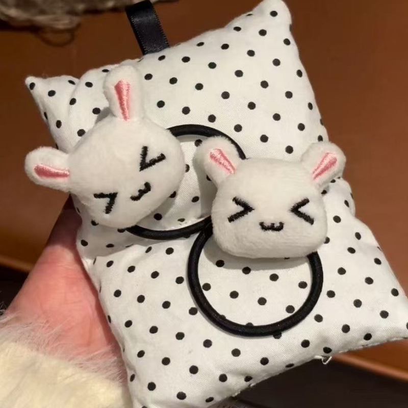 Sweet Plush Bunny Hair Tie Cut - Travel Accessories For Girls のレビューと価格