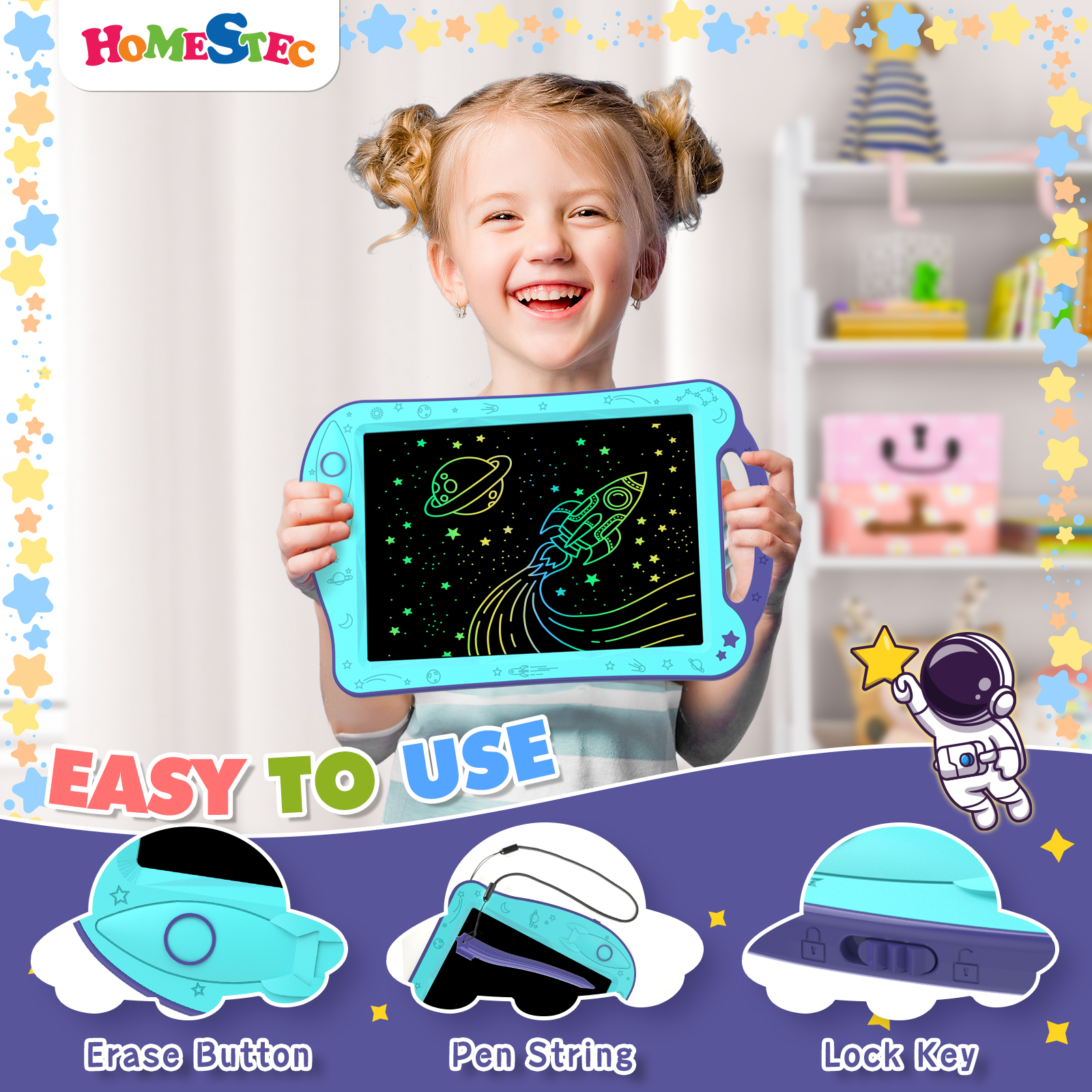 AstroDraw Colored Drawing Tabl - Travel Accessories Toddler のレビューと価格