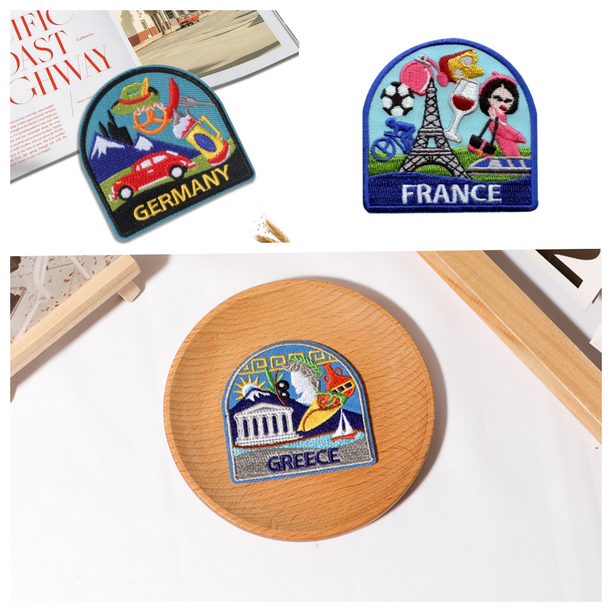 3Pcs European Country Art Embr - Travel Accessories Sewing Patterns のレビューと価格
