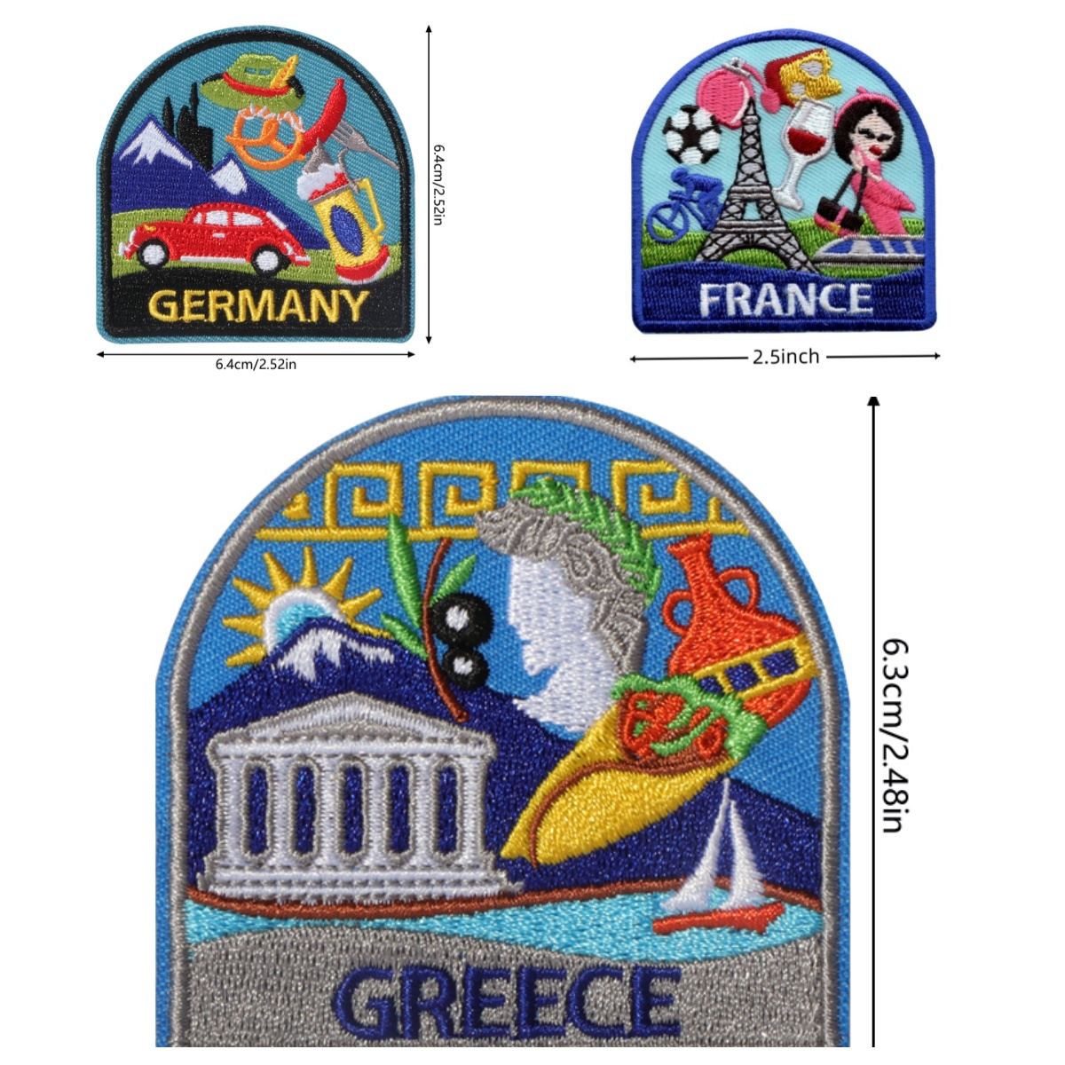3Pcs European Country Art Embr - Travel Accessories Sewing Patterns のレビューと価格