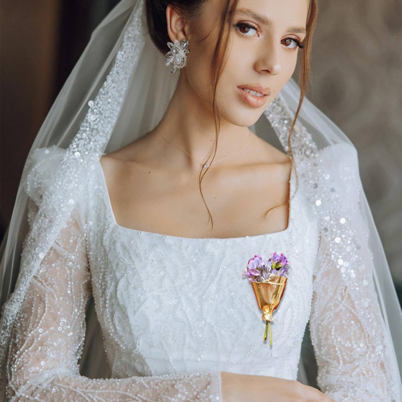 Women Flowers Bouquet Pins Bro - Travel Accessories India のレビューと価格