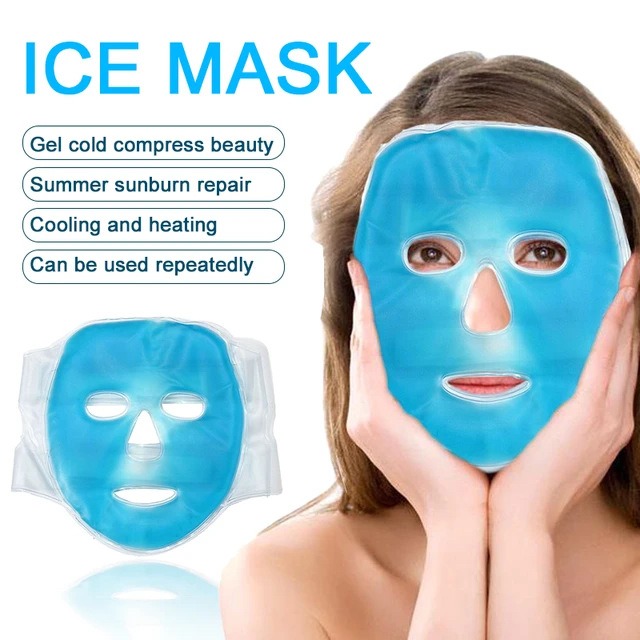 Full Face Massage Ice Mask Hot - Travel Accessories Eye Mask のレビューと価格