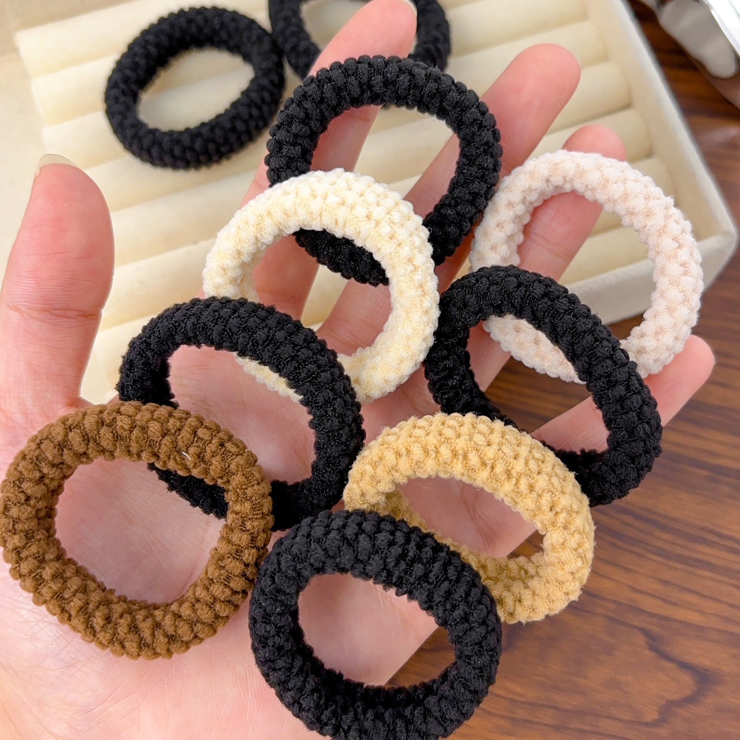 Seamless Hair Ties Thick Elast - Travel Accessories For Girls のレビューと価格