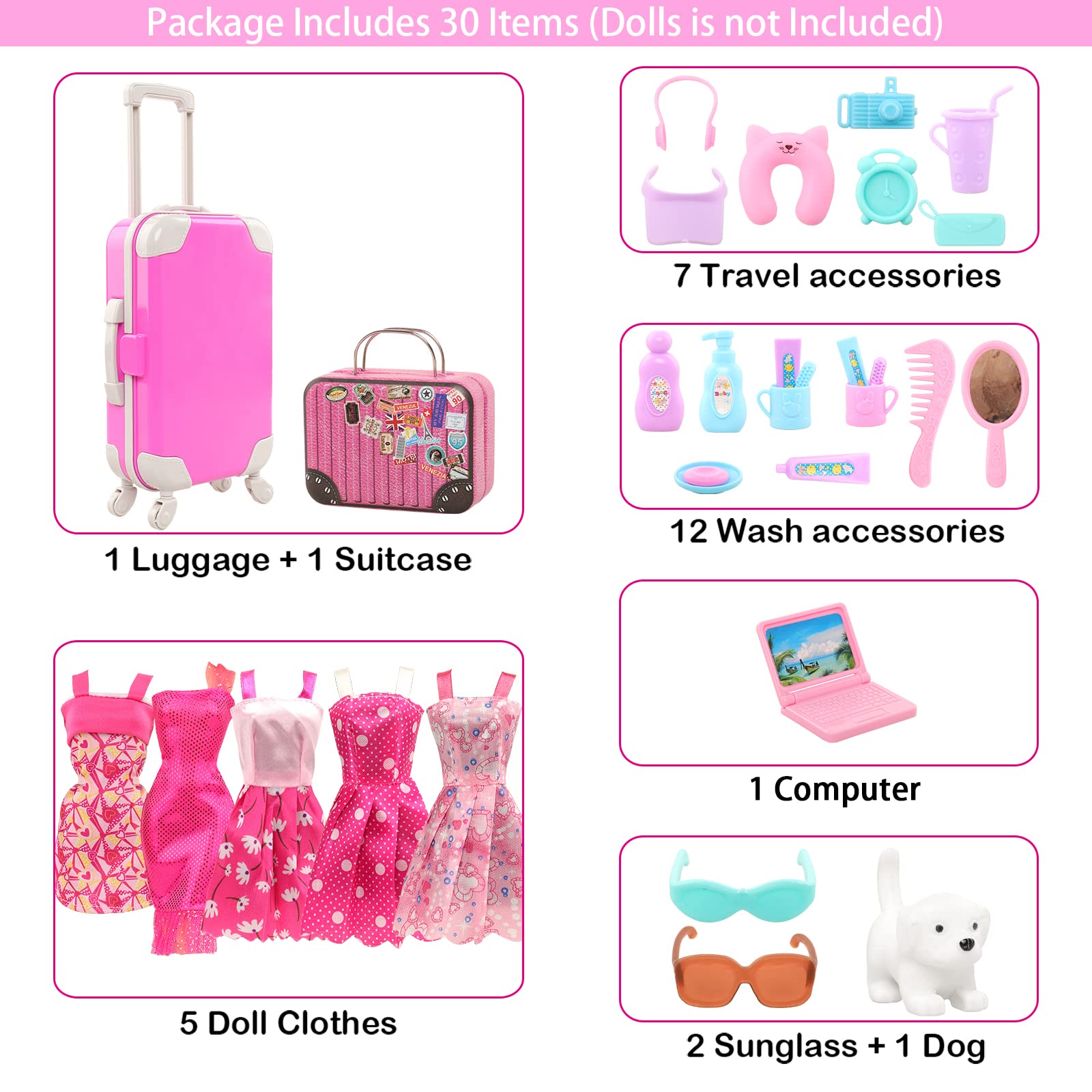 BARWA 30 Pcs 11.5 lnch Travel  - Travel Accessories For Kids のレビューと価格