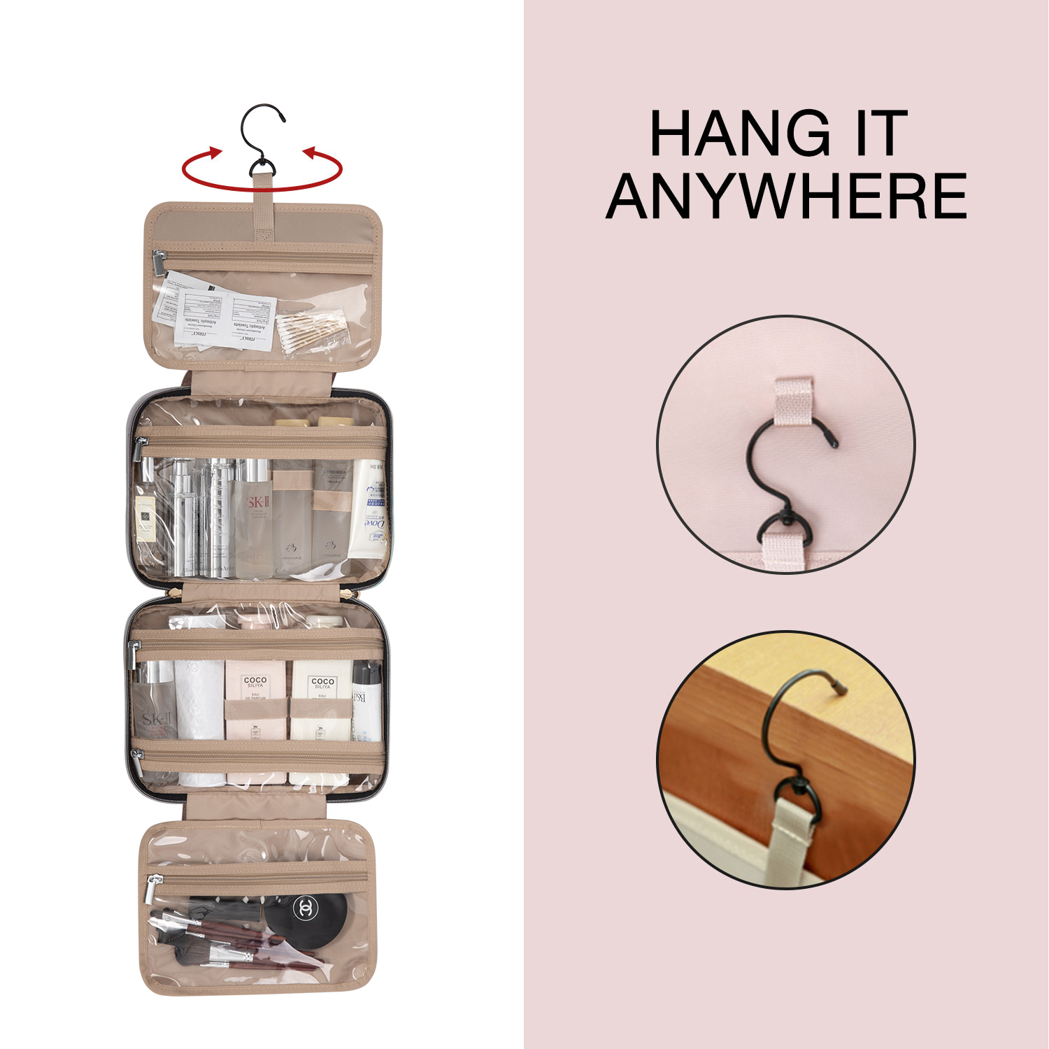 BAGSMART Toiletry Bag Cosmetic - Travel Accessories Bag のレビューと価格