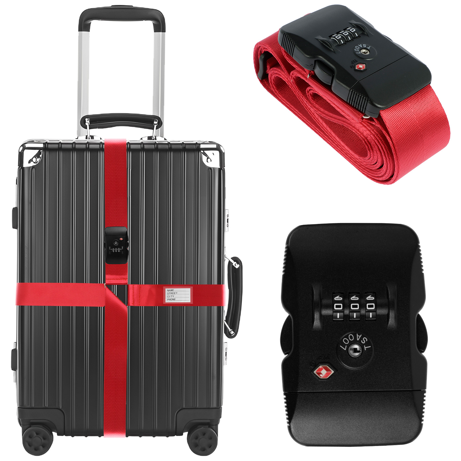Adjustable Length Luggage Pack - Travel Accessories Essentials のレビューと価格