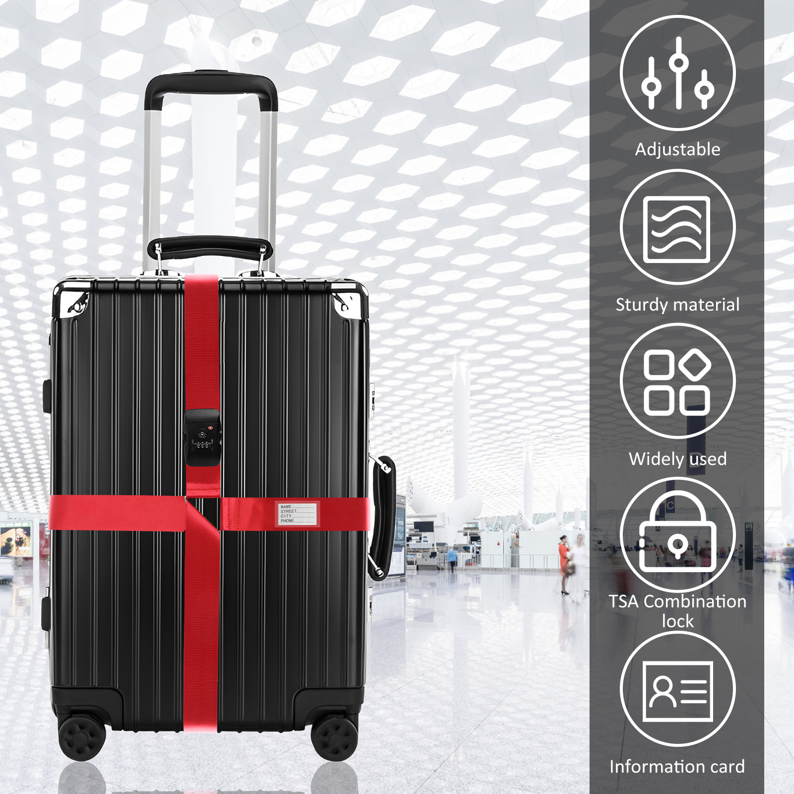 Adjustable Length Luggage Pack - Travel Accessories Essentials のレビューと価格