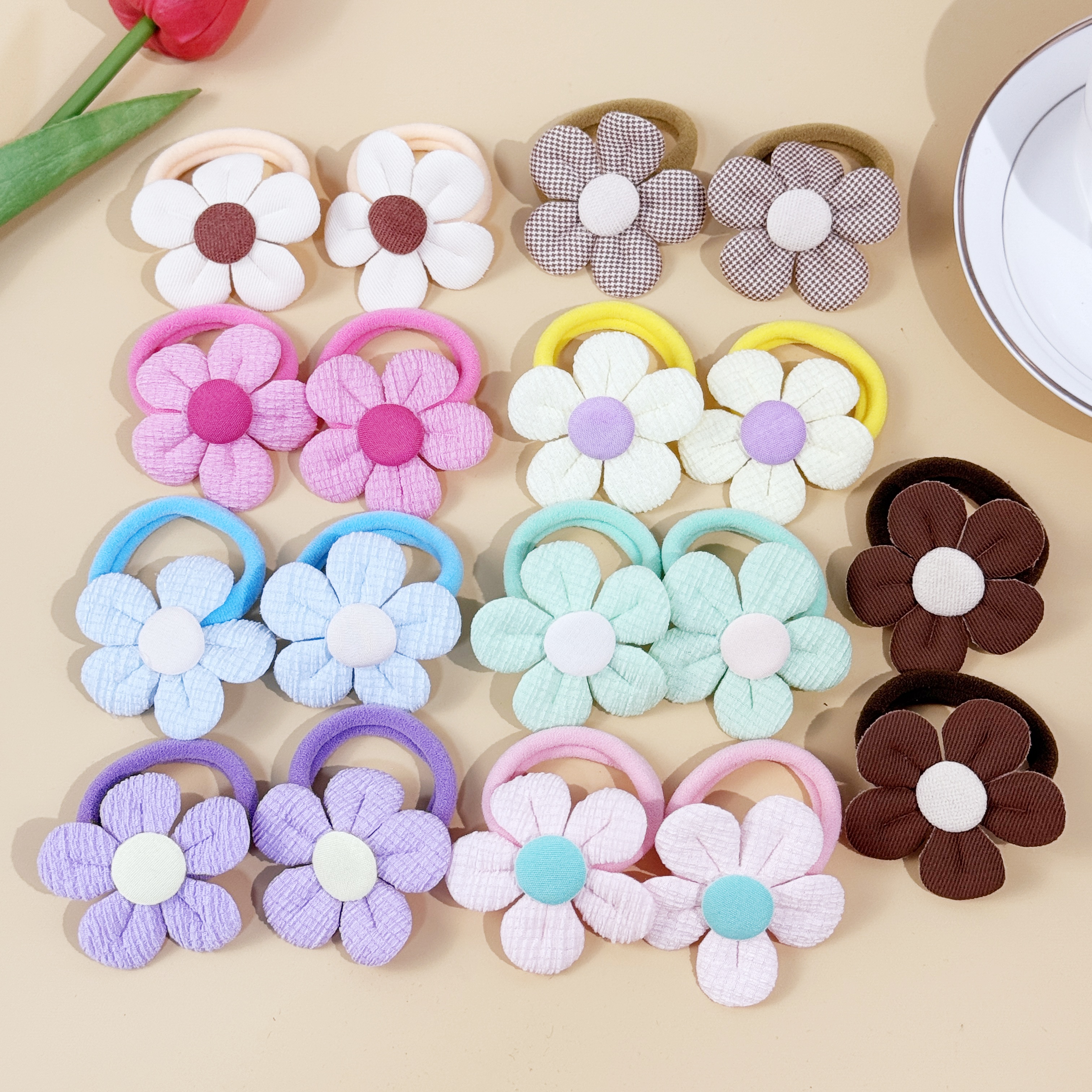 18pcs Sunflower Hair Ties Kids - Travel Accessories For Kids のレビューと価格