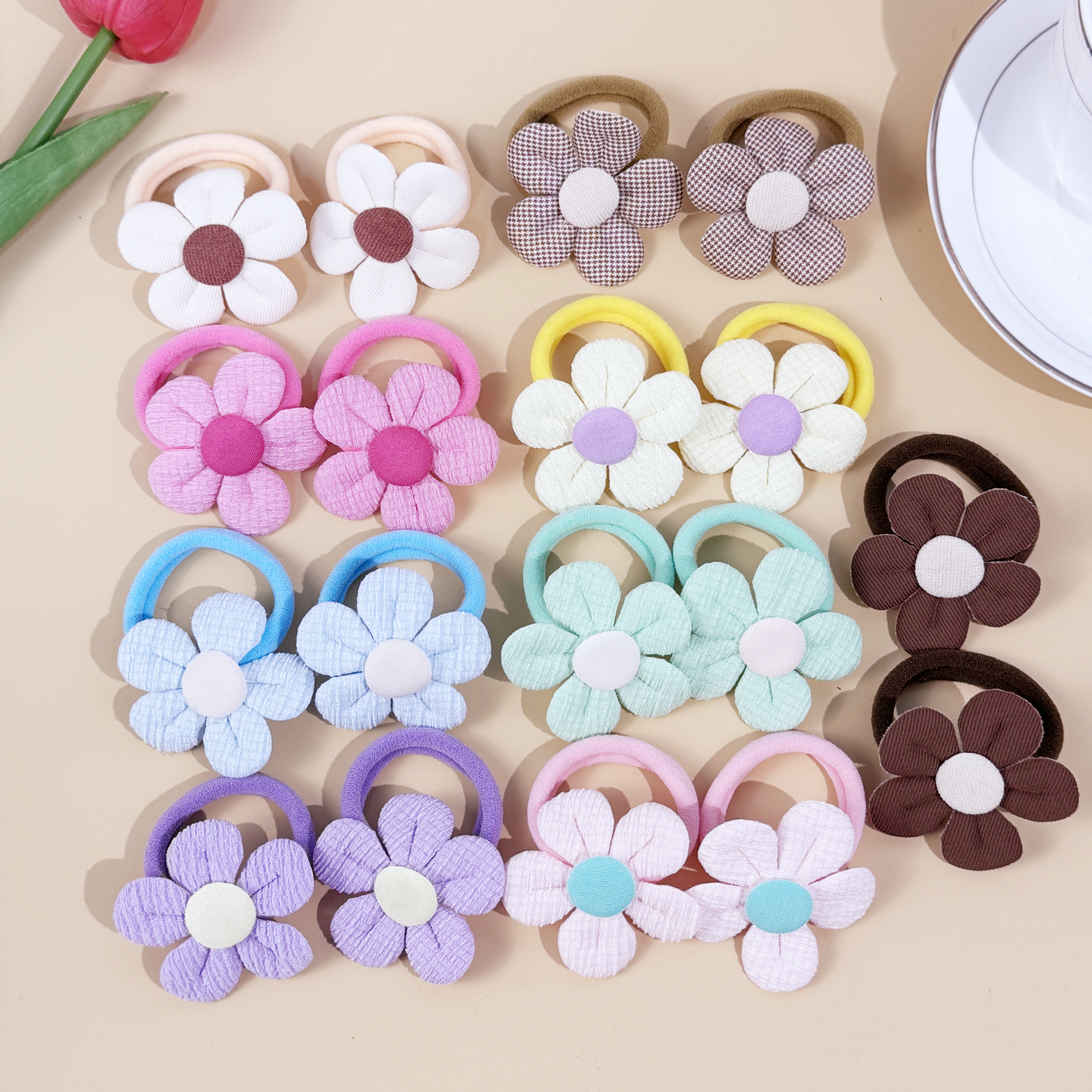 18pcs Sunflower Hair Ties Kids - Travel Accessories For Kids のレビューと価格