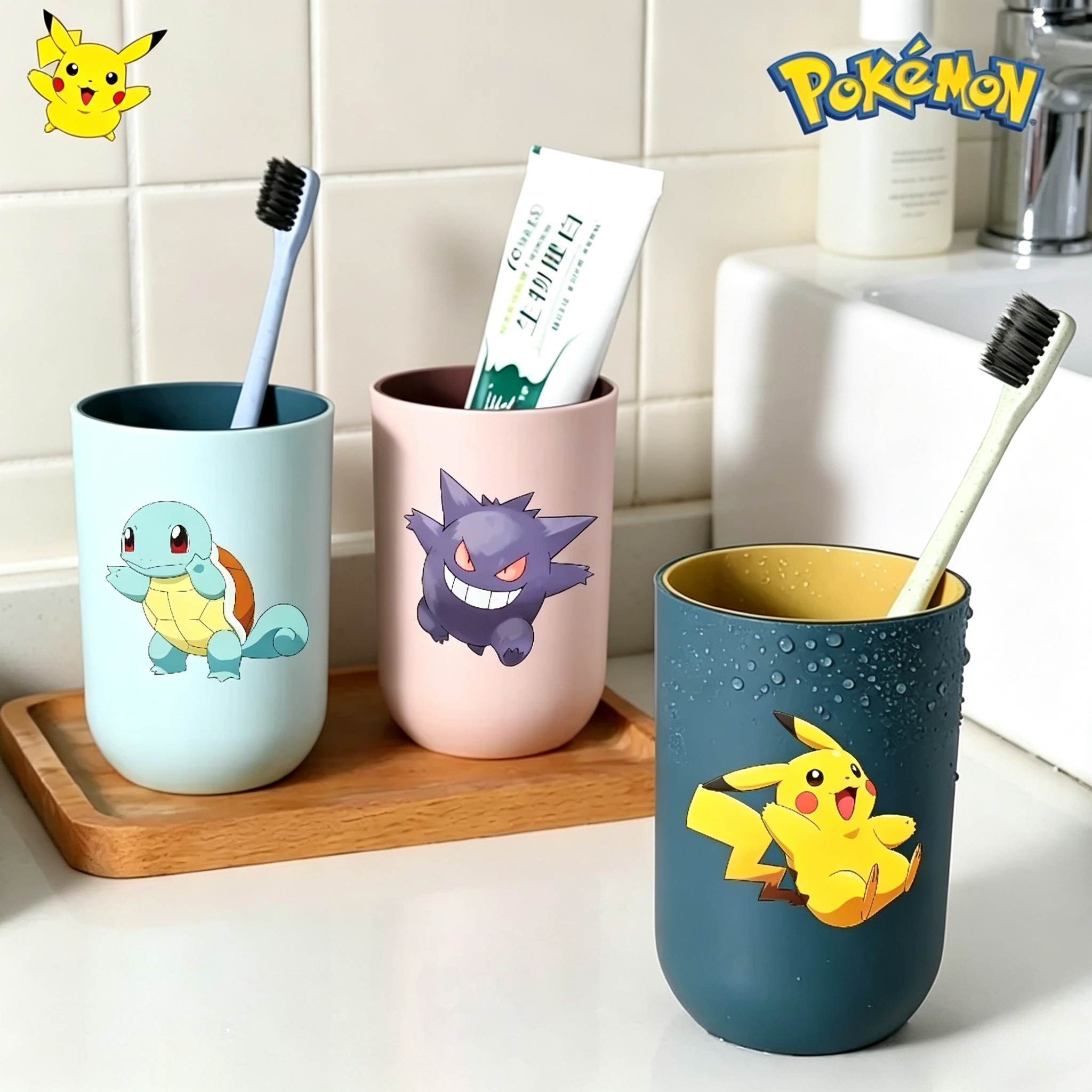 Cartoon Pokemon Bathroom Tumbl - Travel Accessories For Kids のレビューと価格