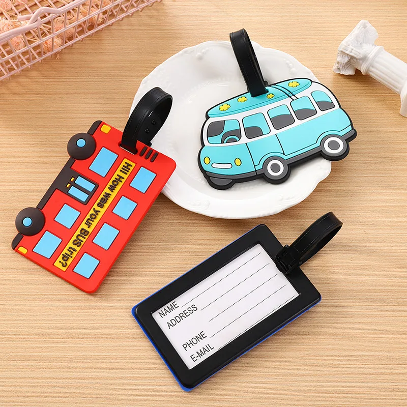 Cute Cartoon Cars PVC Silicone - Travel Accessories Logo のレビューと価格