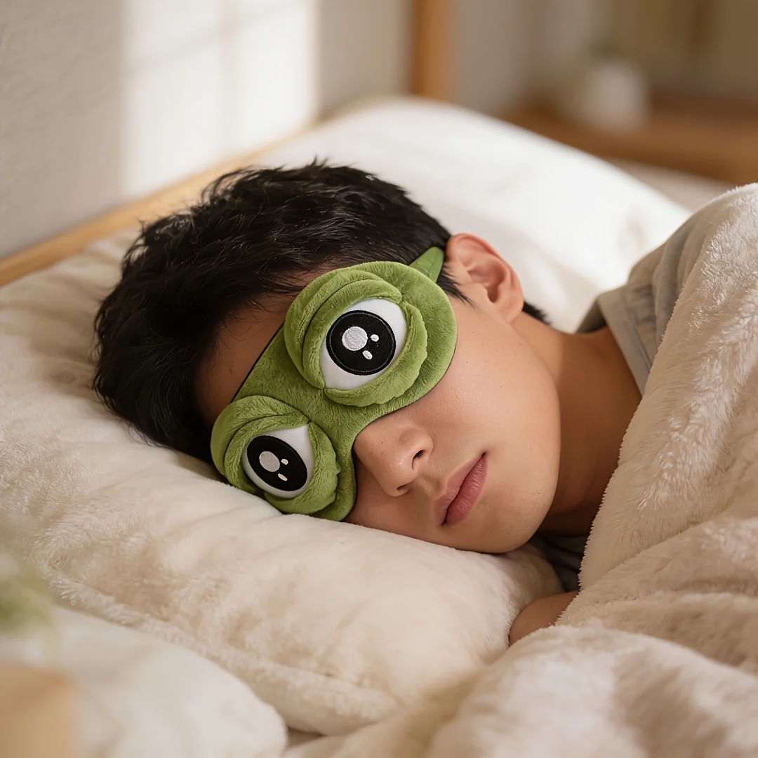 3D Sad Frog Sleep Mask Natural - Travel Accessories Eye Mask のレビューと価格