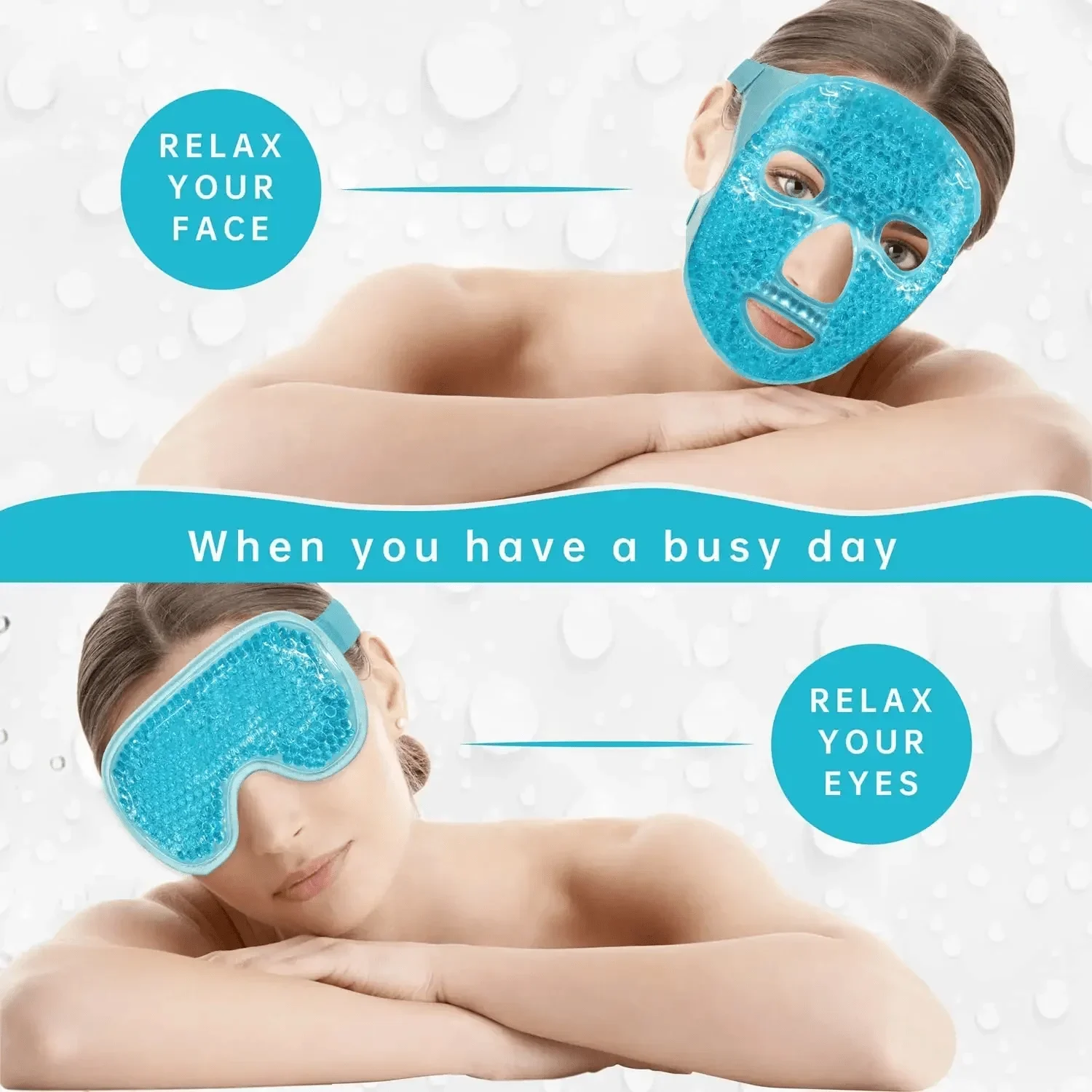 Gel Cooling Ice Face Eye Mask  - Travel Accessories Eye Mask のレビューと価格