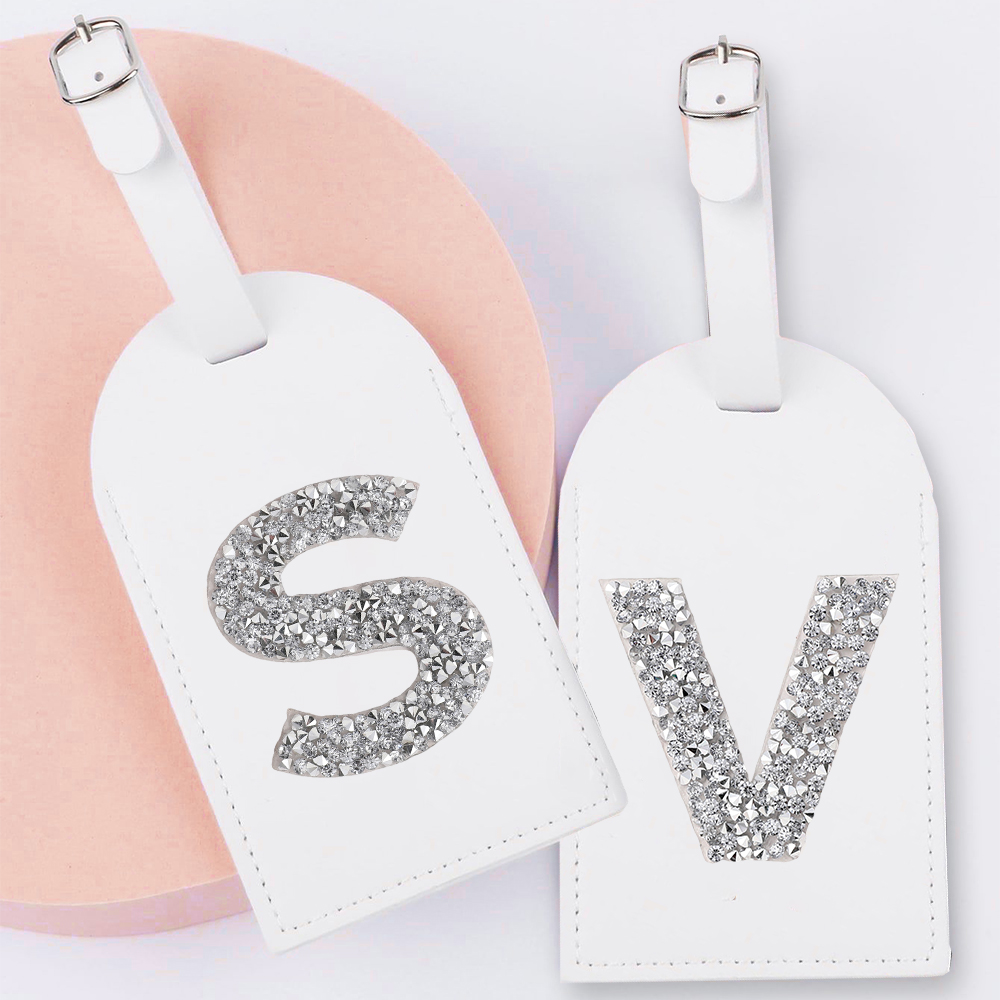 A-Z Rhinestone Monogram Leathe - Travel Accessories Logo のレビューと価格