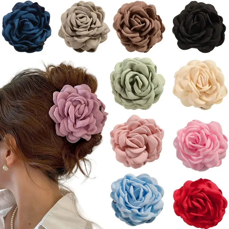 French Fabric Rose Flower Hair - Travel Accessories For Girls のレビューと価格
