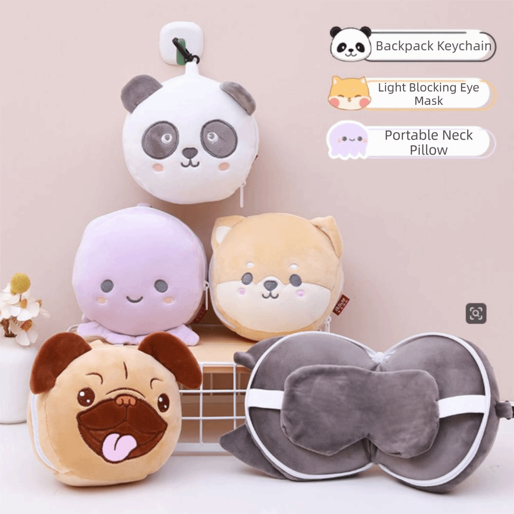 Cute 2 in 1 Neck Pillow Cartoo - Travel Accessories Eye Mask のレビューと価格